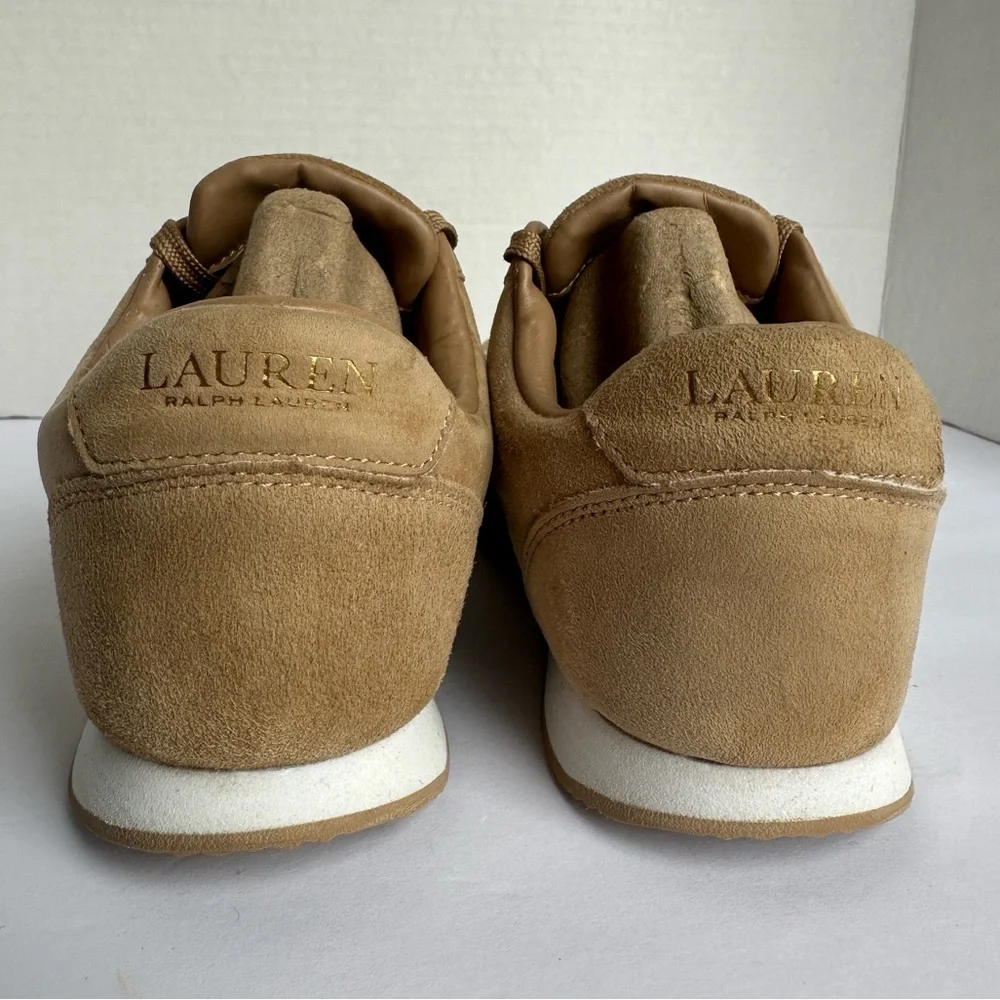 Lauren Ralph Lauren Women's CANONBURY II Tan Faux Suede Athletic Shoes Size 7 - Picture 7 of 12